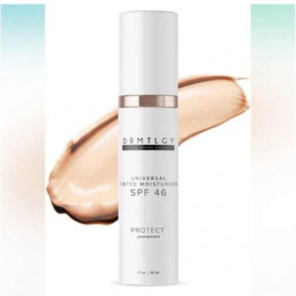 DRMTLGY Anti-Aging Tinted Moisturizer SPF 46 – Sheer Face Sunscreen UVA/UVB - Picture 1 of 8